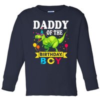 Daddy of the Birthday Boy T-Rex RAWR Dinosaur Birthday boy Toddler Long Sleeve Shirt