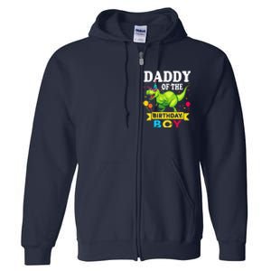 Daddy of the Birthday Boy T-Rex RAWR Dinosaur Birthday boy Full Zip Hoodie