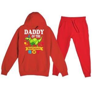 Daddy of the Birthday Boy T-Rex RAWR Dinosaur Birthday boy Premium Hooded Sweatsuit Set