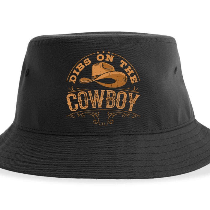 Dibs On The Cowboy Rodeo Ranch Girlfriend Wife Lipstick Sustainable Bucket Hat