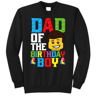 Dad Of The Birthday Boy Building Blocks Master Builder Sweatshirt