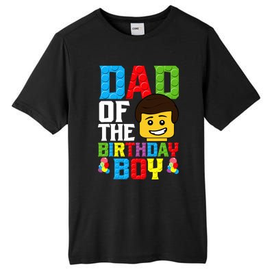 Dad Of The Birthday Boy Building Blocks Master Builder Tall Fusion ChromaSoft Performance T-Shirt