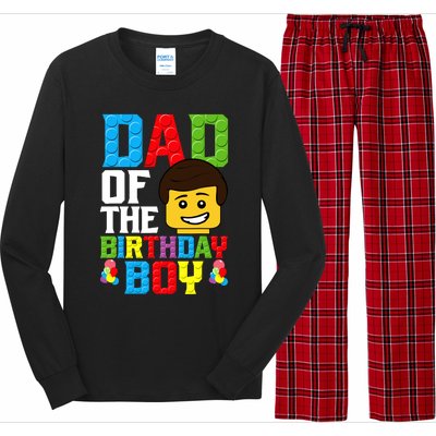 Dad Of The Birthday Boy Building Blocks Master Builder Long Sleeve Pajama Set