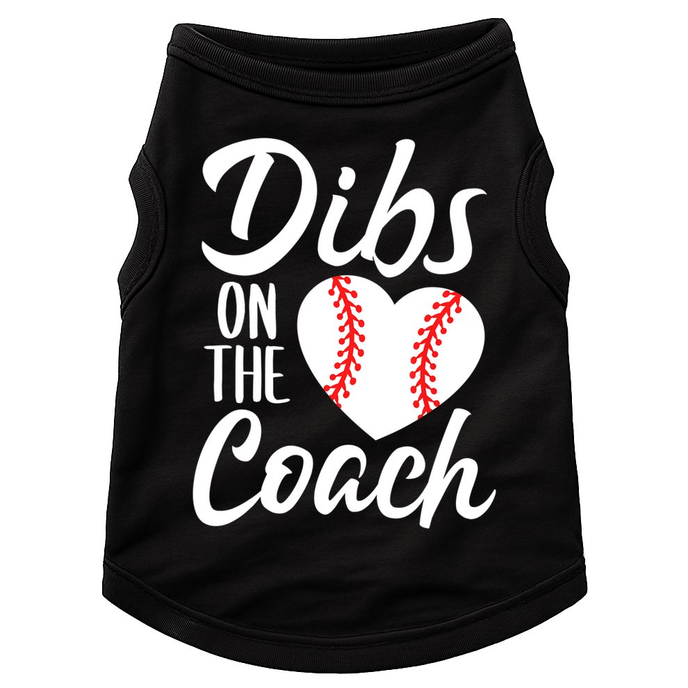 Dibs On The Coach Funny Baseball Heart Cute Mother's Day Doggie Tank