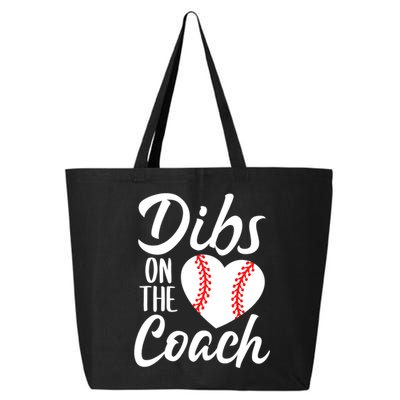 Dibs On The Coach Funny Baseball Heart Cute Mother's Day 25L Jumbo Tote