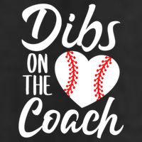 Dibs On The Coach Funny Baseball Heart Cute Mother's Day 25L Jumbo Tote