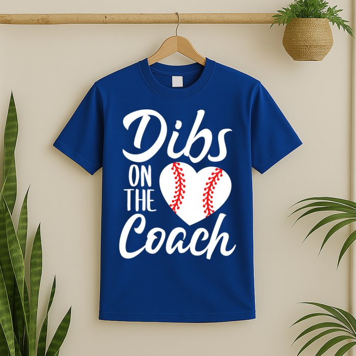 Dibs On The Coach Funny Baseball Heart Cute Mother's Day T-Shirt