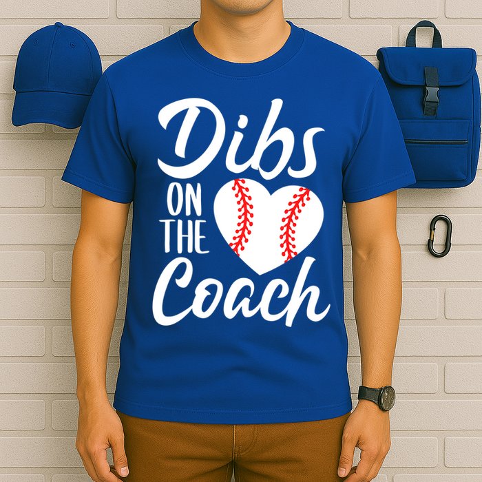 Dibs On The Coach Funny Baseball Heart Cute Mother's Day T-Shirt