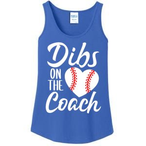 Dibs On The Coach Funny Baseball Heart Cute Mother's Day Ladies Essential Tank