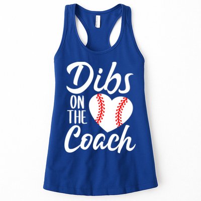 Dibs On The Coach Funny Baseball Heart Cute Mother's Day Womens Tank Top
