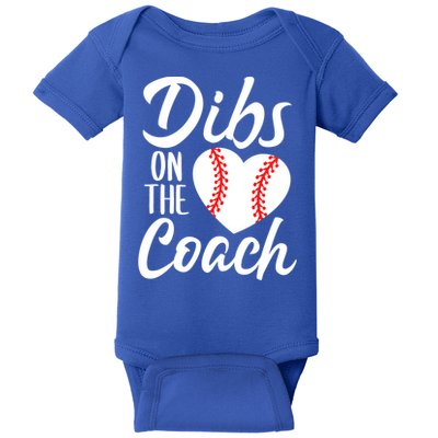 Dibs On The Coach Funny Baseball Heart Cute Mother's Day Baby Bodysuit