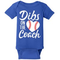 Dibs On The Coach Funny Baseball Heart Cute Mother's Day Baby Bodysuit