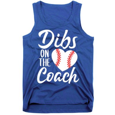 Dibs On The Coach Funny Baseball Heart Cute Mother's Day Tank Top