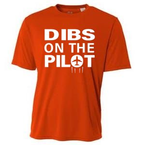 Dibs On The Pilot Funny Gift For Pilot Wife Pilot Friend Gift Cooling Performance Crew T-Shirt