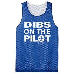 Dibs On The Pilot Funny Gift For Pilot Wife Pilot Friend Gift Mesh Reversible Basketball Jersey Tank