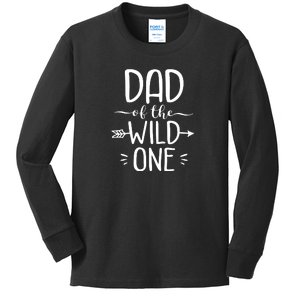 Dad Of The Wild One Shirt Funny 1st Birthday Safari Gift Kids Long Sleeve Shirt