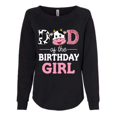 Dad Of The Birthday Farm Cow 1st Womens California Wash Sweatshirt