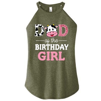 Dad Of The Birthday Farm Cow 1st Women’s Perfect Tri Rocker Tank