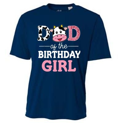 Dad Of The Birthday Farm Cow 1st Cooling Performance Crew T-Shirt