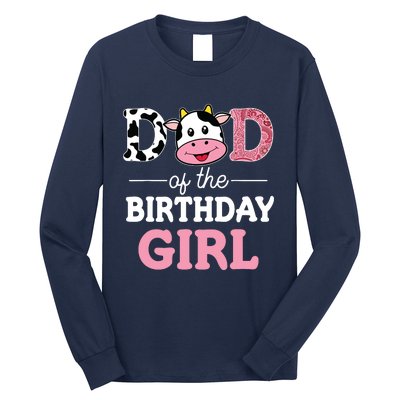 Dad Of The Birthday Farm Cow 1st Long Sleeve Shirt