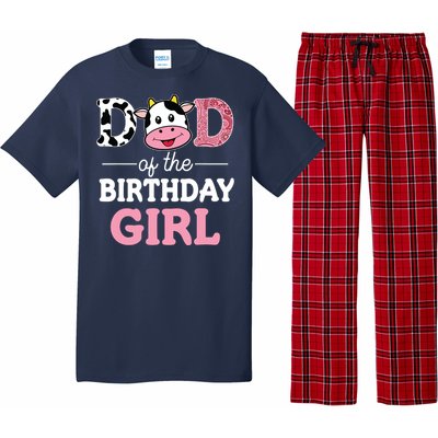 Dad Of The Birthday Farm Cow 1st Pajama Set