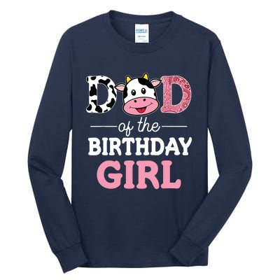 Dad Of The Birthday Farm Cow 1st Tall Long Sleeve T-Shirt