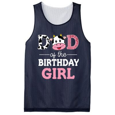 Dad Of The Birthday Farm Cow 1st Mesh Reversible Basketball Jersey Tank