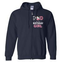 Dad Of The Birthday Farm Cow 1st Full Zip Hoodie