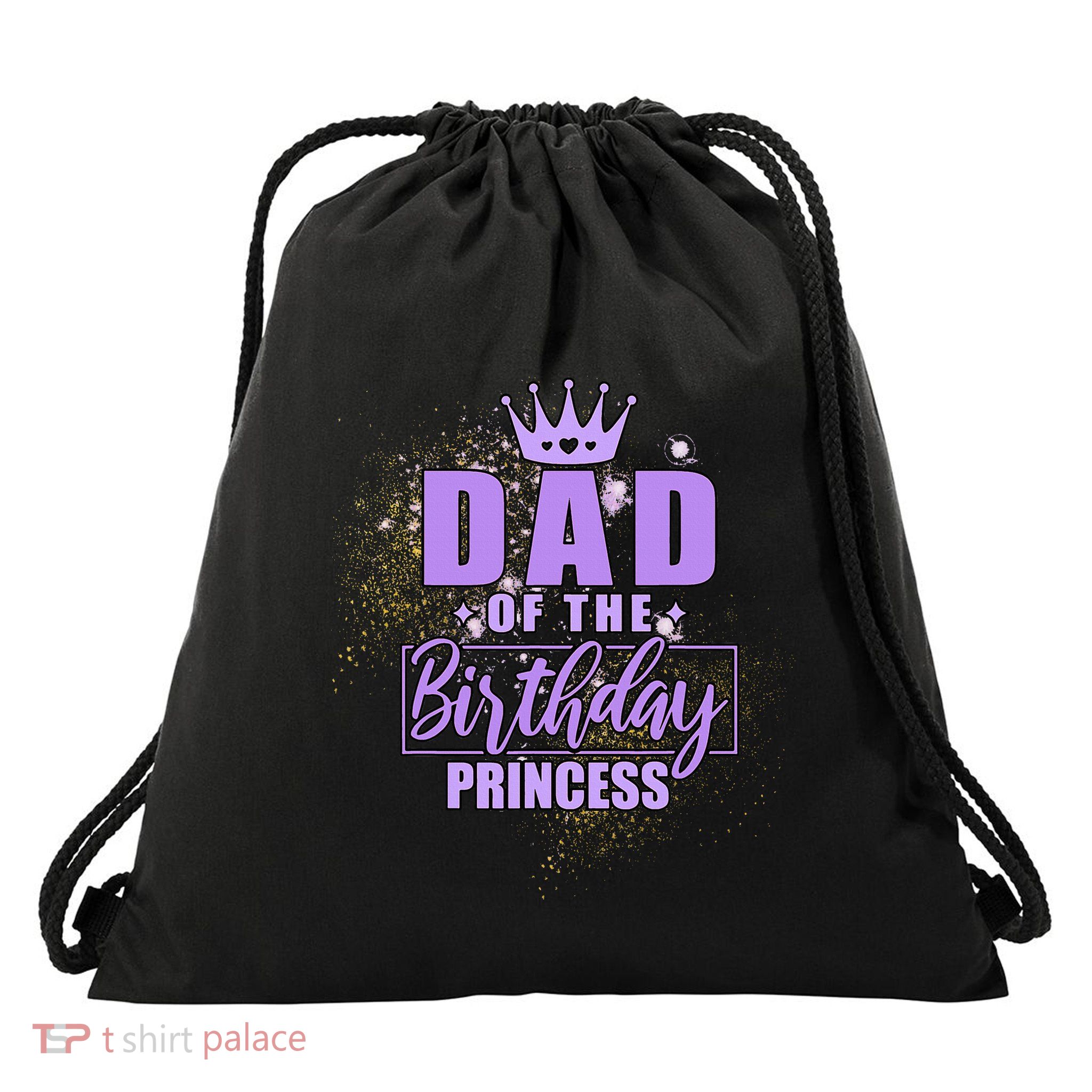 Dad Of The Birthday Princess Drawstring Bag