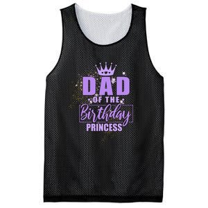 Dad Of The Birthday Princess Mesh Reversible Basketball Jersey Tank