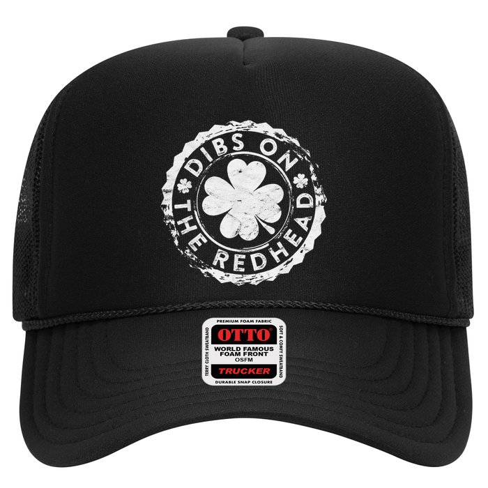 Dibs On The Redhead Retro Clovers St Patricks Day Drinking Trucker Hat