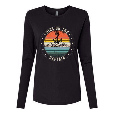 Dibs On The Captain Womens Cotton Relaxed Long Sleeve T-Shirt