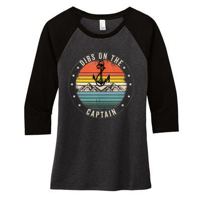 Dibs On The Captain Women's Tri-Blend 3/4-Sleeve Raglan Shirt