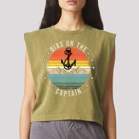 Dibs On The Captain Garment-Dyed Women's Muscle Tee