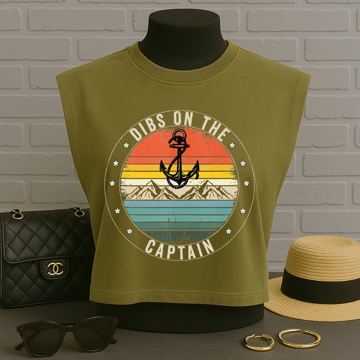Dibs On The Captain Garment-Dyed Women's Muscle Tee