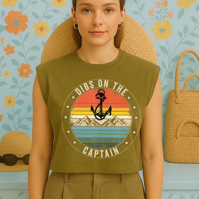 Dibs On The Captain Garment-Dyed Women's Muscle Tee