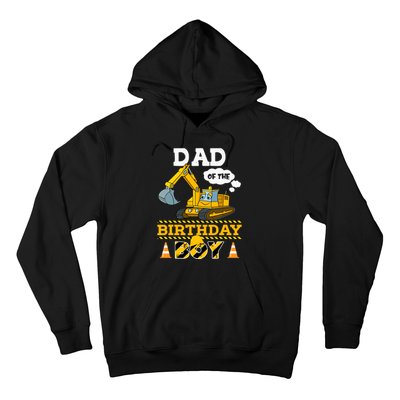 Dad Of The Birthday Boy Construction 1st Birthday Party Hoodie