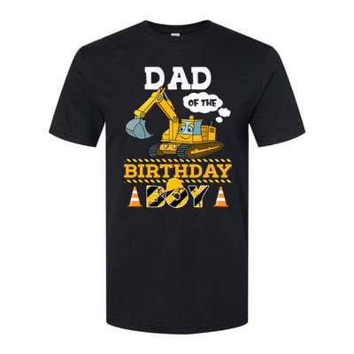 Dad Of The Birthday Boy Construction 1st Birthday Party Softstyle CVC T-Shirt