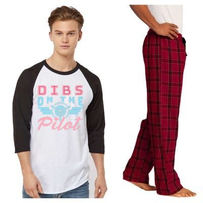 Dibs On The Pilot Idea For Pilot Friend Wife Cool Gift Raglan Sleeve Pajama Set