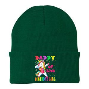 Daddy of the Birthday Princess Dabbing Unicorn Knit Cap Winter Beanie