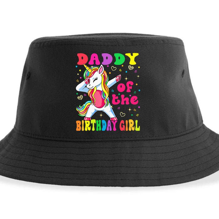 Daddy of the Birthday Princess Dabbing Unicorn Sustainable Bucket Hat