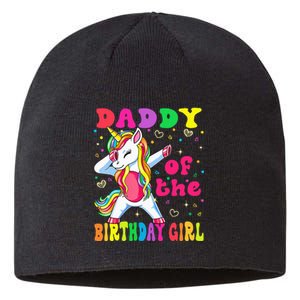 Daddy of the Birthday Princess Dabbing Unicorn Sustainable Beanie