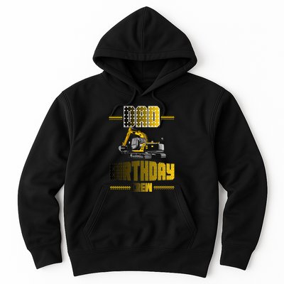 Dad Of The Birthday Crew Party Excavator Hoodie