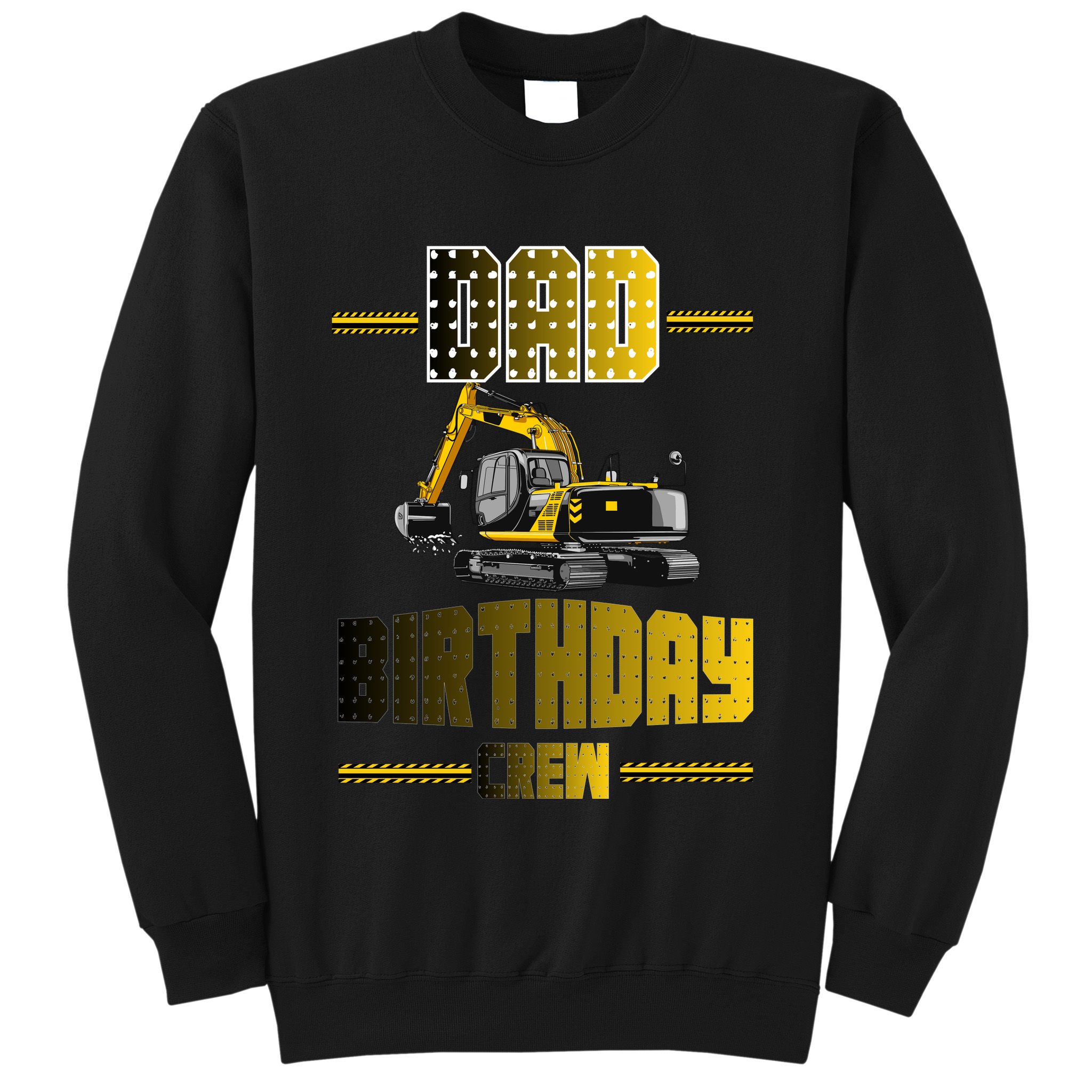 Dad Of The Birthday Crew Party Excavator Sweatshirt