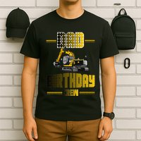 Dad Of The Birthday Crew Party Excavator T-Shirt