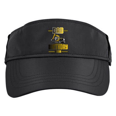Dad Of The Birthday Crew Party Excavator Adult Drive Performance Visor