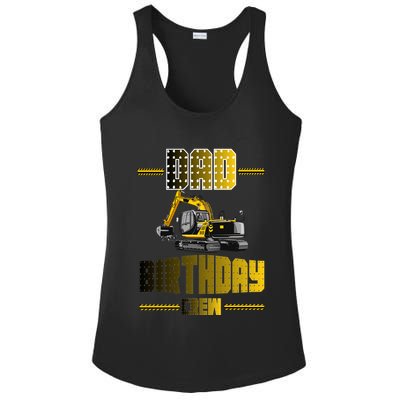 Dad Of The Birthday Crew Party Excavator Ladies PosiCharge Competitor Racerback Tank