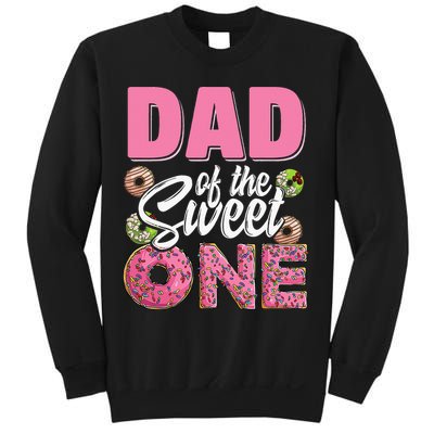 Dad Of The Sweet One Birthday 1st Bday Donut One Party Sweatshirt