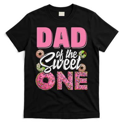 Dad Of The Sweet One Birthday 1st Bday Donut One Party T-Shirt