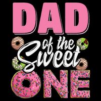 Dad Of The Sweet One Birthday 1st Bday Donut One Party Youth Performance Sprint T-Shirt